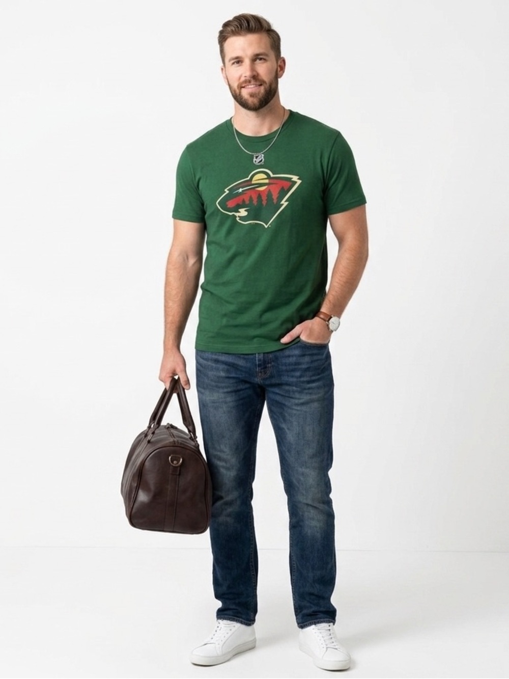 adidas Kuemper NHL Logo Short Sleeve Tee